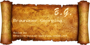 Braunauer Georgina névjegykártya